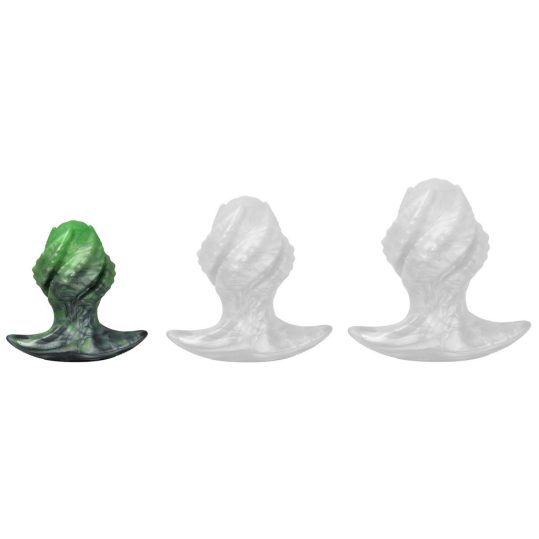 Bulluk S – zöld prémium anális dugó (6,5 x 4 cm)