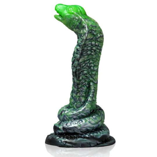 Gode Snuk – prémium zöld gél vibrátor 16 cm hosszú