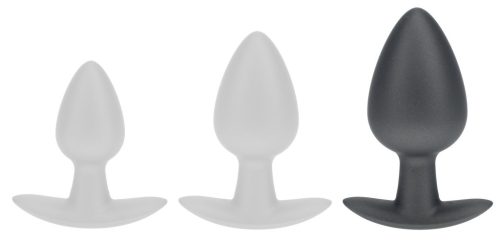 Metál Anális Dugó L - 7,5 x 4 cm, Szürke