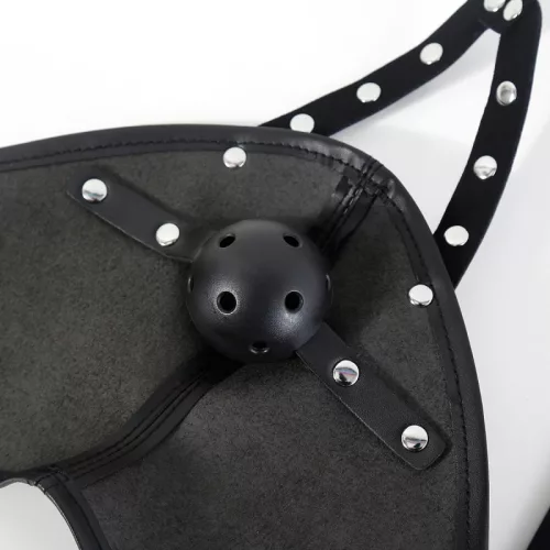 Fekete Gagown maszk – érzéki felnőtt kiegészítő