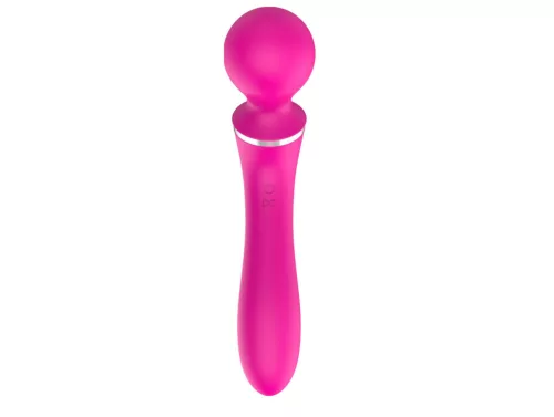 Dual masszírozó Rezgő, 10 funkció USB-töltés 20 cm rózsaszín