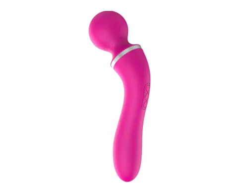 Dual masszírozó Rezgő, 10 funkció USB-töltés 20 cm rózsaszín