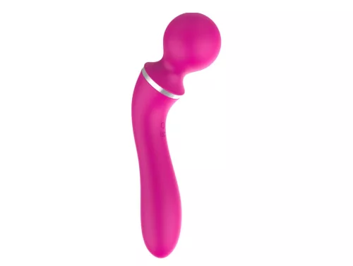 Dual masszírozó Rezgő, 10 funkció USB-töltés 20 cm rózsaszín