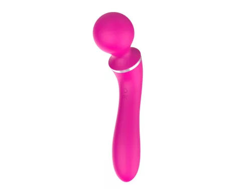 Dual masszírozó Rezgő, 10 funkció USB-töltés 20 cm rózsaszín