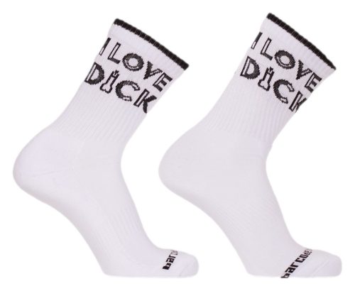 I Love Dick – prémium fehér zoknik
