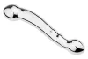 Fém kétvégű dildó 19 cm 2,9-3,5 cm széles