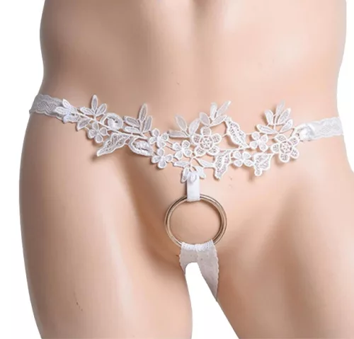 Fehér csipkés jock alsó