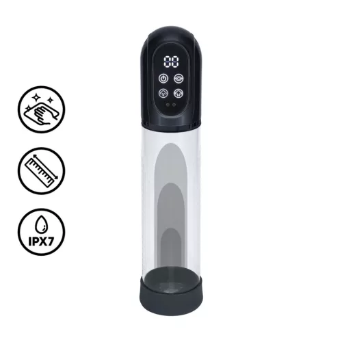Engage – fekete prémium péniszpumpa 20 x 6 cm