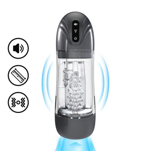 Sonicpull – vibráló és szívó maszturbátor fekete különlegesség