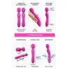 Twist Vibrátor Kettős motor, 8 mód 22 cm rózsaszín