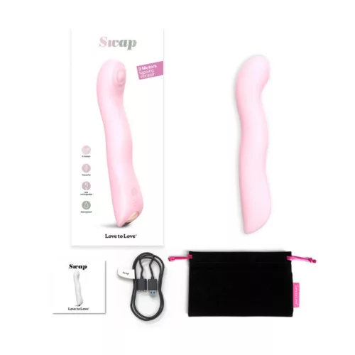 Swap Vibrátor 10 mód rezgés, ütés 15 cm rózsaszín vízálló