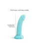 Dildolls Dildó Hajlított, tapadókorongos, vízálló 14 cm kék-arany csillagos