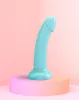Dildolls Dildó Hajlított, tapadókorongos, vízálló 14 cm kék-arany csillagos