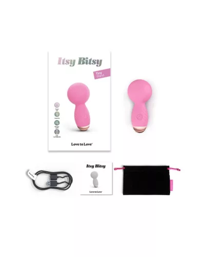 Itsy Bitsy Vibrátor 9 rezgés, 360° fejforgatható, vízcseppálló rózsaszín 8,8x4 cm