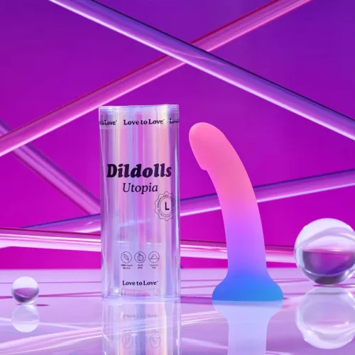 Dildolls Dildó Ívelt forma, tapadókorongos M 14,8 cm több színben