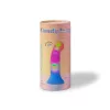Love to Love Dildó LED világítással, 39 szín, puha szilikon 14,3 cm fekete