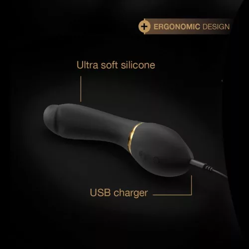 Marc Dorcel Vibrátor G-pont stimuláló, 7 rezgésmód, USB töltés, 20 cm fekete