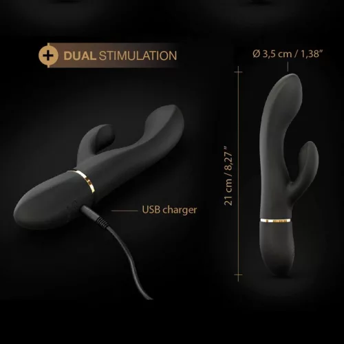 Dorcel Vibrátor G-pont és csikló stimuláló 21,8 cm fekete USB töltésű vízálló 10 mód