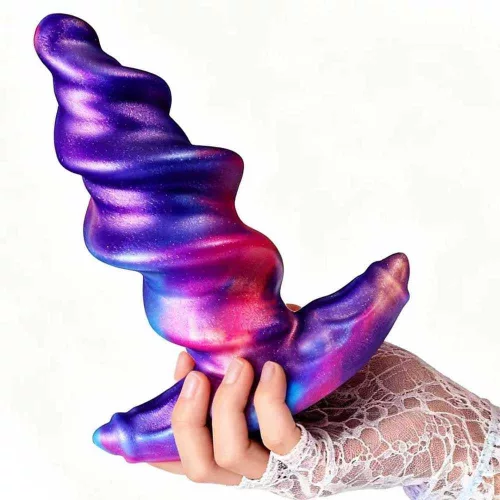 Anál plug Spirálos textúrával 9 cm szilikon fekete XS méret