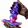 Anál plug Spiráltal Spiral alakú, széles alap 13 cm lila méret M