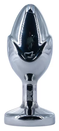 Flowersex Anál plug Alumínium sima felület 9 cm fekete alap