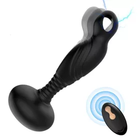  O Shock Anál plug USB töltésű, 10 rezgés- és 3 elektro mód 10,5 cm fekete