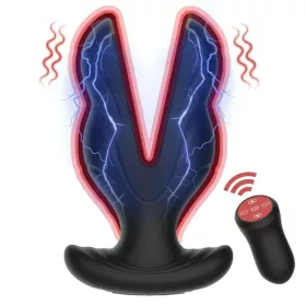   Elektro Anchor Vibes Rezgő és elektro stimuláló anál plug 9x6,5 cm szilikon távirányítós