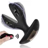 Electro Anchor Anál plug Rezgő és elektro stimuláció 9x7 cm fekete szilikon
