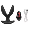 Electro Anchor Anál plug Rezgő és elektro stimuláció 9x7 cm fekete szilikon