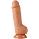 Dickit Dildó Szívókorongos, Texturált 14 cm PVC fekete