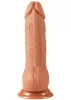 Dickit Dildó Szívókorongos, Texturált 14 cm PVC fekete