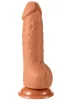 Dickit Dildó Szívókorongos, Texturált 14 cm PVC fekete
