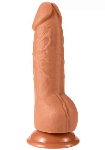 Dickit Dildó Szívókorongos, Texturált 14 cm PVC fekete