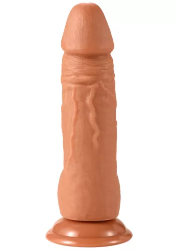 Dickit Dildó Szívókorongos, Texturált 14 cm PVC fekete