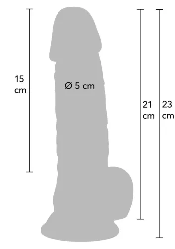 Dickright Dildó Széles fej, Bordázott 17 cm 5 cm