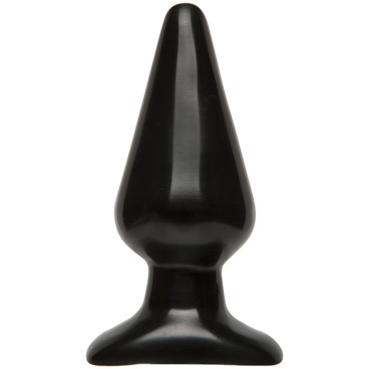 Prémium sima anál dugó – 12 cm fekete