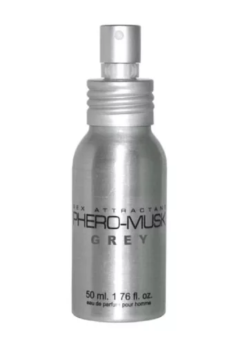 Phero Musk Feromon parfüm férfiaknak 50 ml szürke