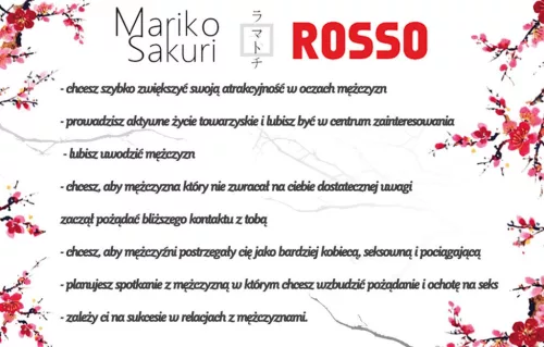 Mariko Sakuri Rosso feromon parfüm 15 ml női