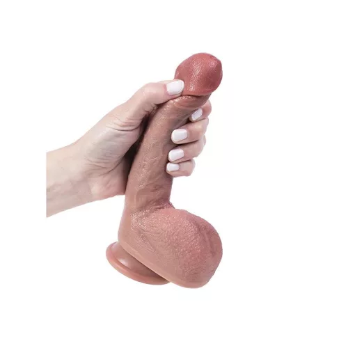 Elastyczny szilikon dildó realisztikus részletekkel 21 cm átlátszó