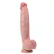 Fantasy Toys Dildó Realisztikus, Rugalmas, Nyéllel 25 cm Fekete