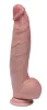 Fantasy Toys Dildó Realisztikus, Rugalmas, Nyéllel 25 cm Fekete