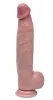 Fantasy Toys Dildó Realisztikus, Rugalmas, Nyéllel 25 cm Fekete