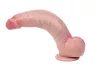 Fantasy Toys Dildó Realisztikus, Rugalmas, Nyéllel 25 cm Fekete