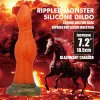 Power Monsters Blazeheart Charger – 18.5 cm Rippled Monster Silicone Dildo