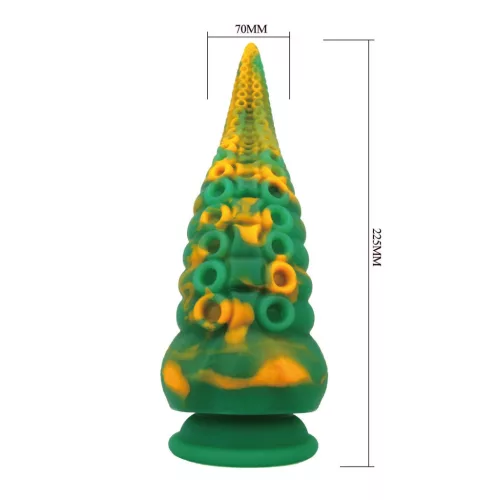 Power Monsters Abyssal Colossus – 22.5 cm Rippled Monster Silicone Dildo