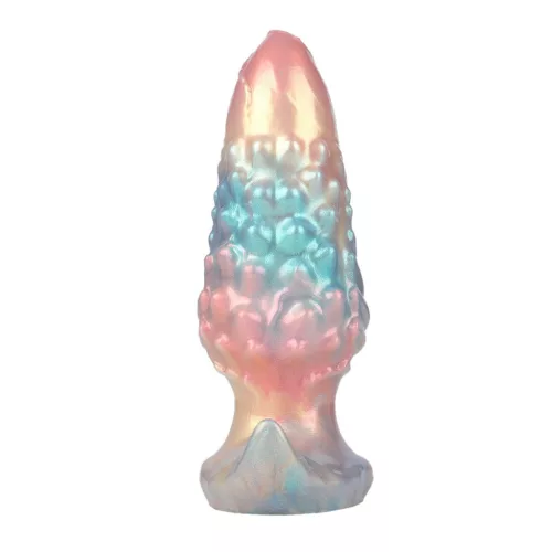 Ebon Leviathan Anál plug Felfújható, Texturált 18 cm ezüstös
