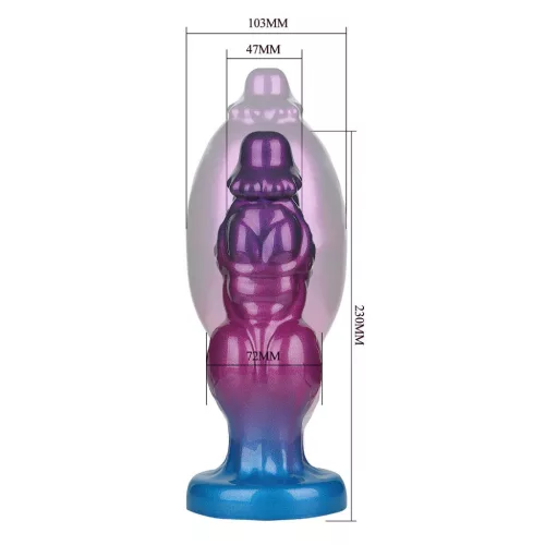 Power Monsters Rift Titan – 24 cm Rippled Monster Silicone Dildo