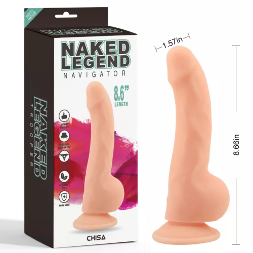 Navigato Dildó Antibakteriális, erős tapadókorong 22 cm szilikon