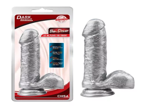 Ben Dover Dildó Realisztikus, flexibilis, erős tapadókorongos ezüst