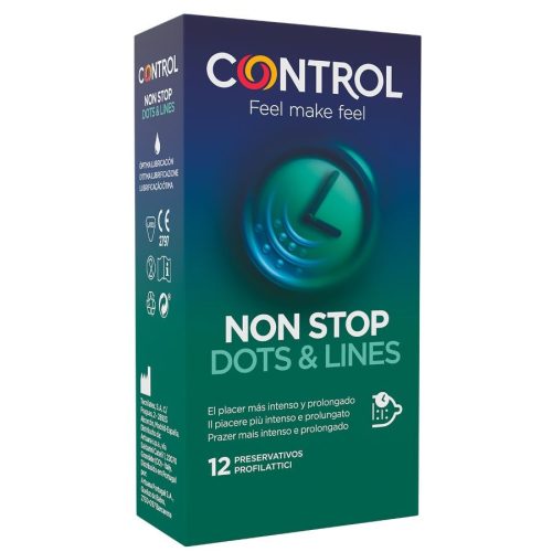 CONTROL - Nonstop pontok és vonalak óvszer 12 db